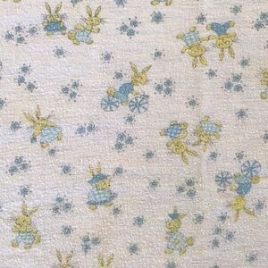 Vintage Baby Receiving Blanket, 21” x 38”, 1970s